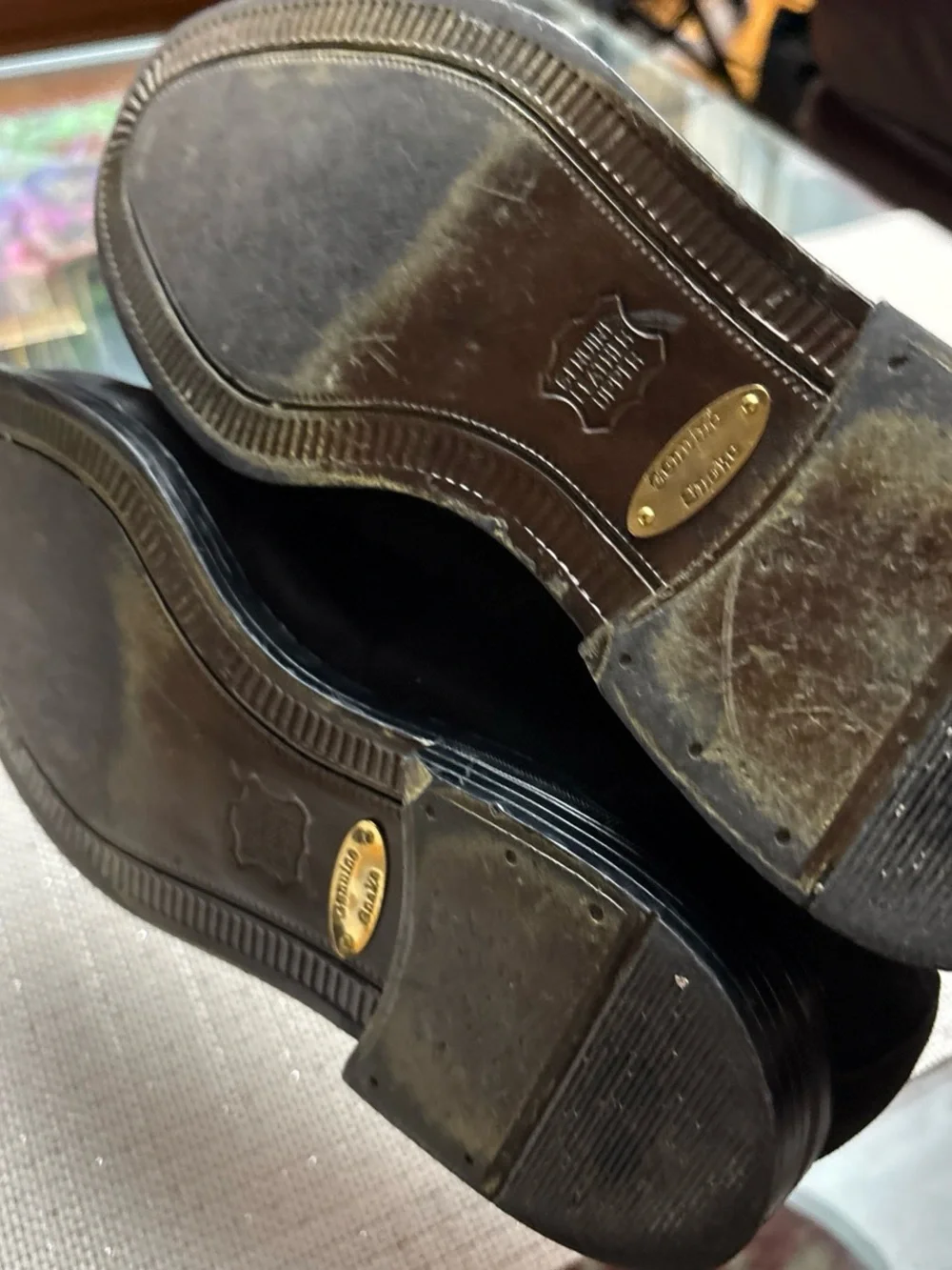 Stacy Adams Black Suede mens Loafers with  Black & yellow Snakeskin, size 9